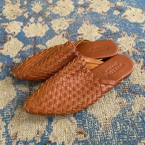 MIUCCUA Studio Woven Leather Mules 9